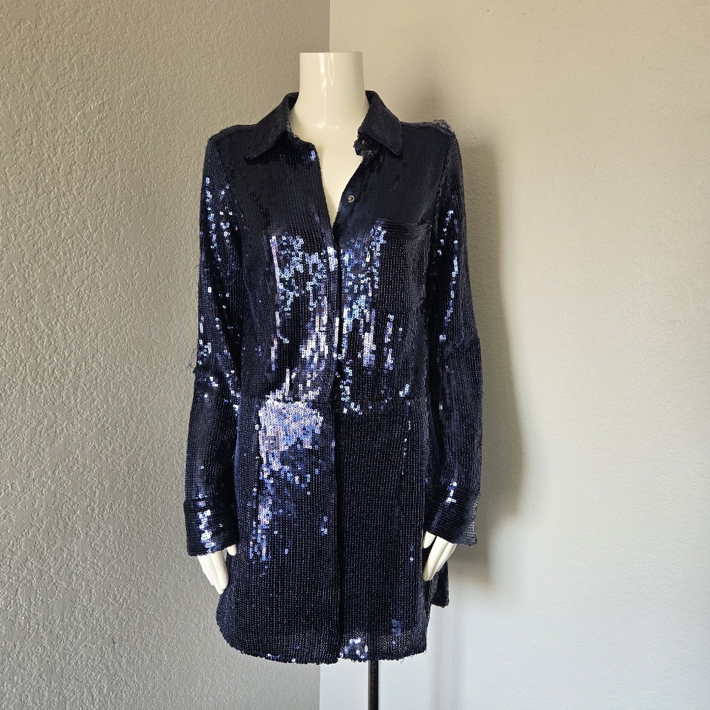 Free People Midnight Sequin Mini Dress - Picture 5 of 9